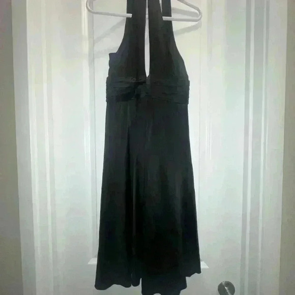 Trina Turk Women's Silk Dress Black Sleeveless Deep V-neck - Picture 2 of 4